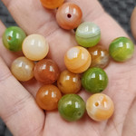 盐源玛瑙圆珠玉石散珠12毫米紫绿玛瑙珠子diy手链项链饰品配件珠