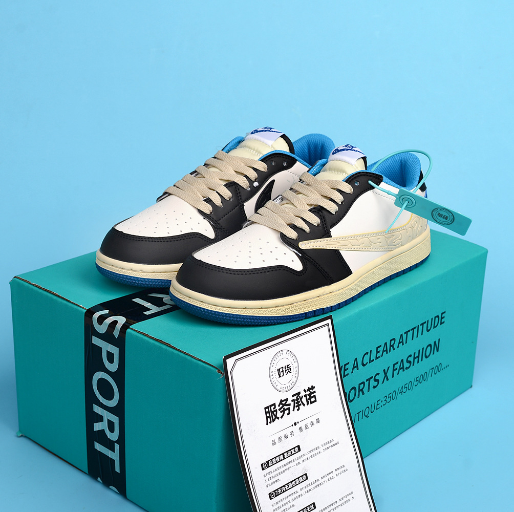 aj1莆田鞋低帮闪电倒钩情侣篮球鞋子空军一号联名黑武士男女板鞋