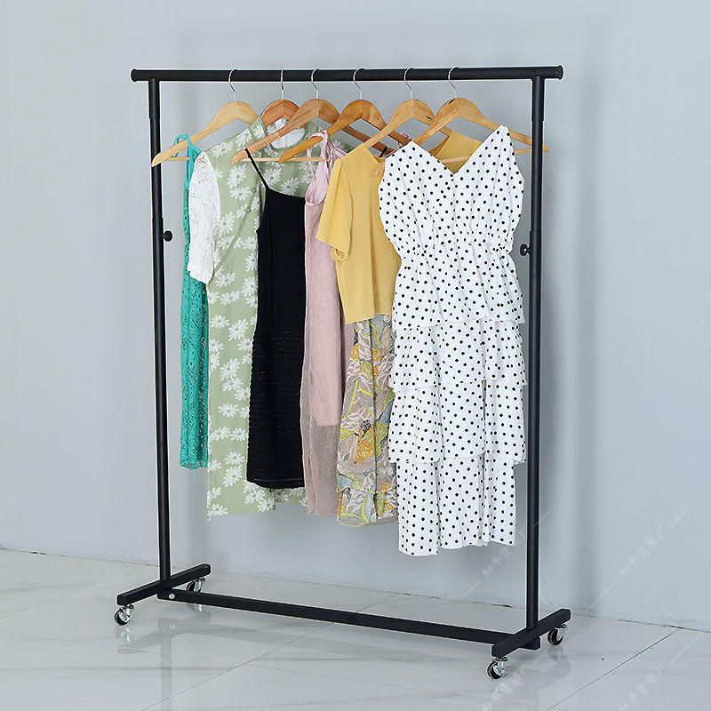 晾衣服的架子单杠式摆地摊折叠衣架服装店展示架家用晾衣架中岛架