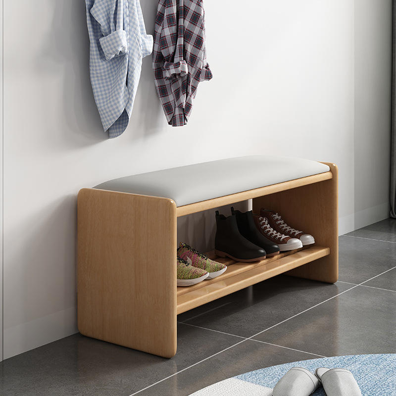 北欧风实木进门换鞋凳家用门口入户门创意鞋柜多功能穿鞋凳可坐式