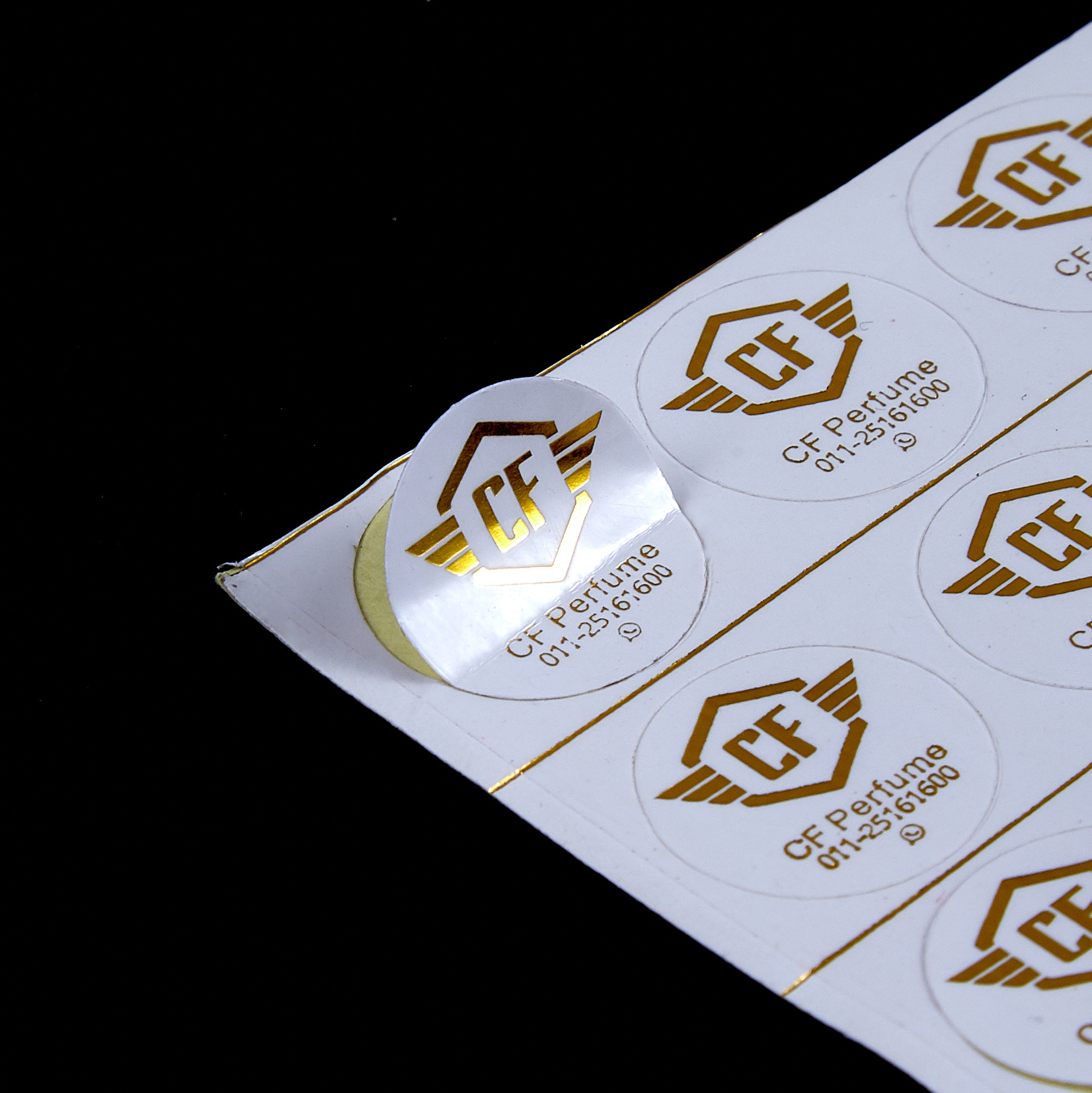 pvc不干胶标签贴纸定制广告商标logo瓶贴烫金不干胶印刷贴纸定制