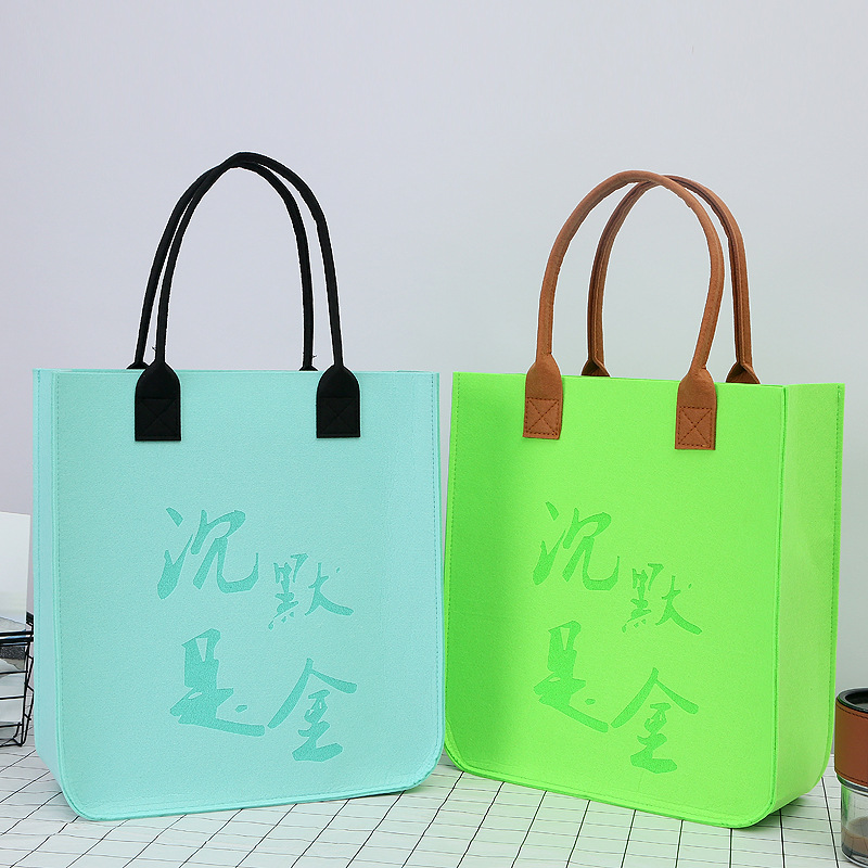 Children's Cartoon Felt Bag Felt Storage Shopping Bag Portable Gift Simple and Convenient Cartoon Felt Handbag