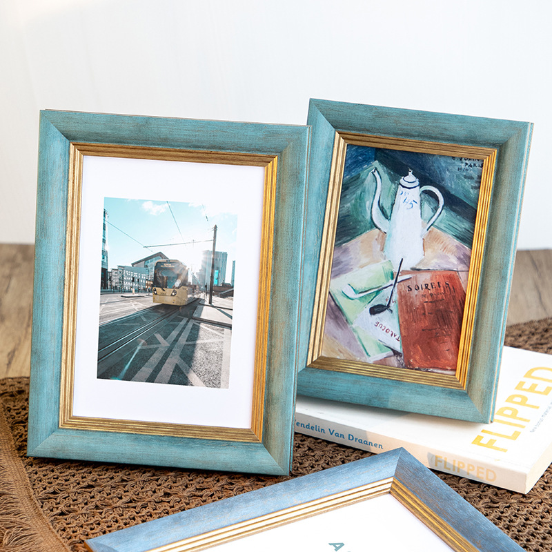 批发打印加洗照片做成相框摆台挂墙6六7七寸摆件相片木框相册