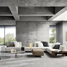 意式极简米洛提罗杰布艺沙发直排转角组合轻奢别墅客厅大平层户型