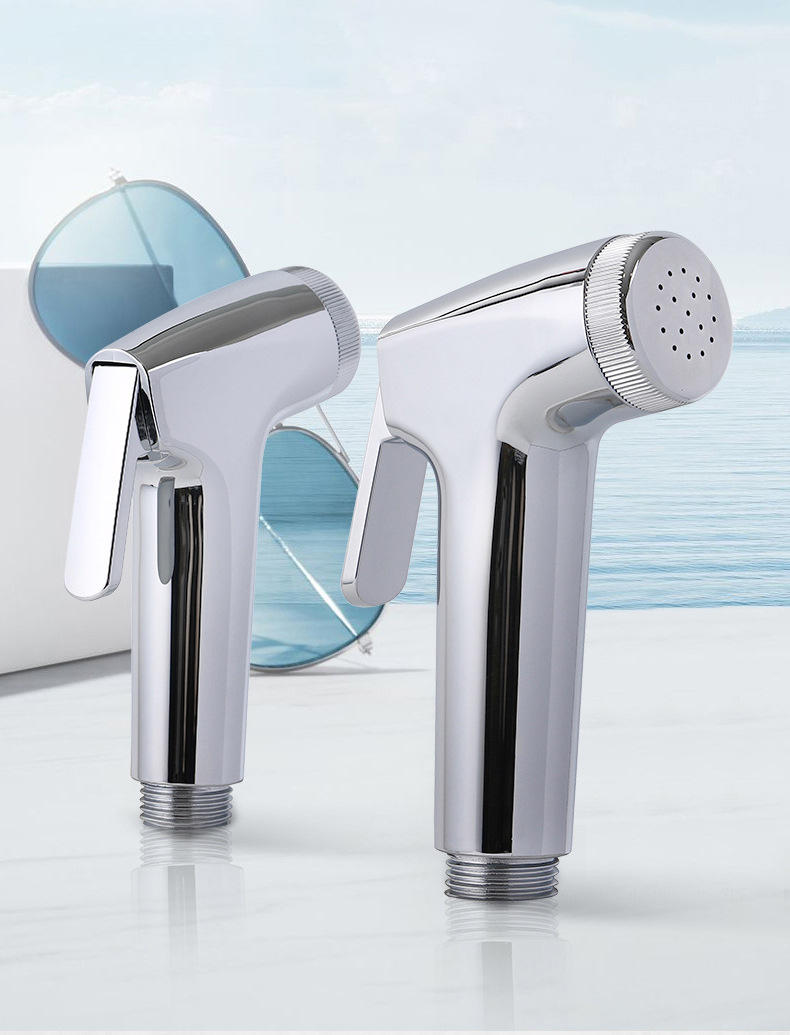 厦门厂家定制马桶喷枪家用卫生间伴侣厕所套装abs电镀增压冲水枪