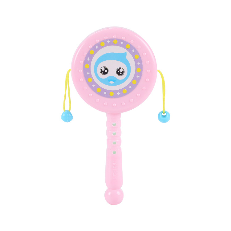 Baby Toys Biteable Rattle Drum Newborn 3 Months Baby Hand Swinging Tambourine Rattle Puzzle Rattle Drum 0-1 Years Old