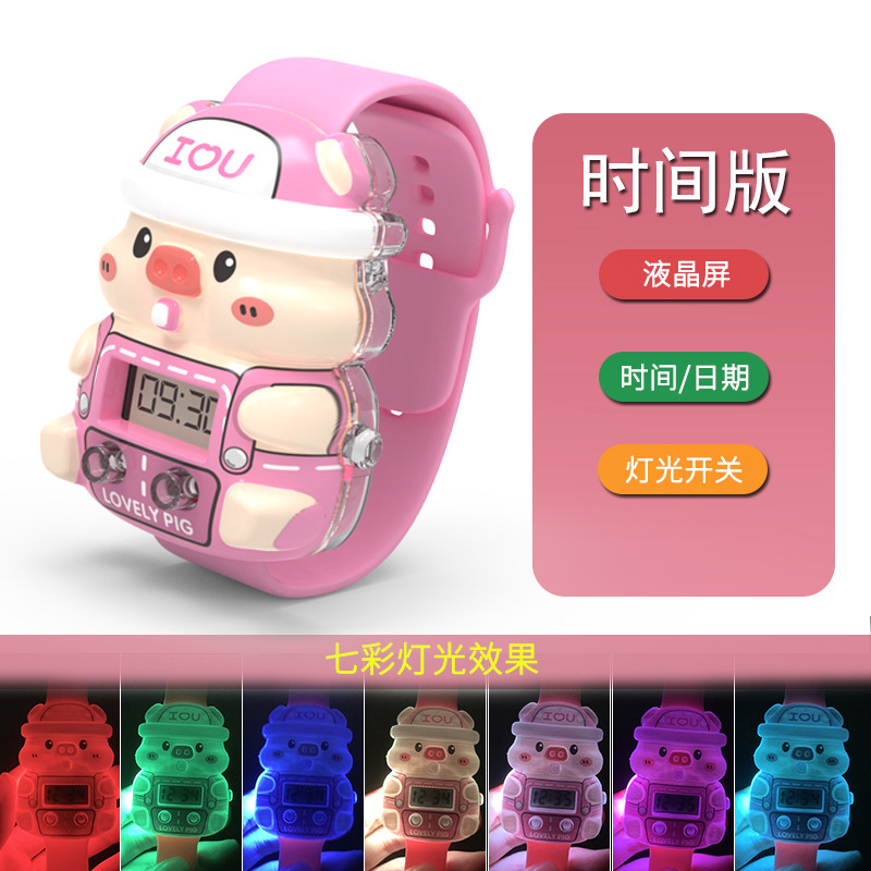 Children's Music Watch Colorful Luminous Cute Cartoon Electronic Watch Toy Primary School Student Kindergarten Gifts Wholesale