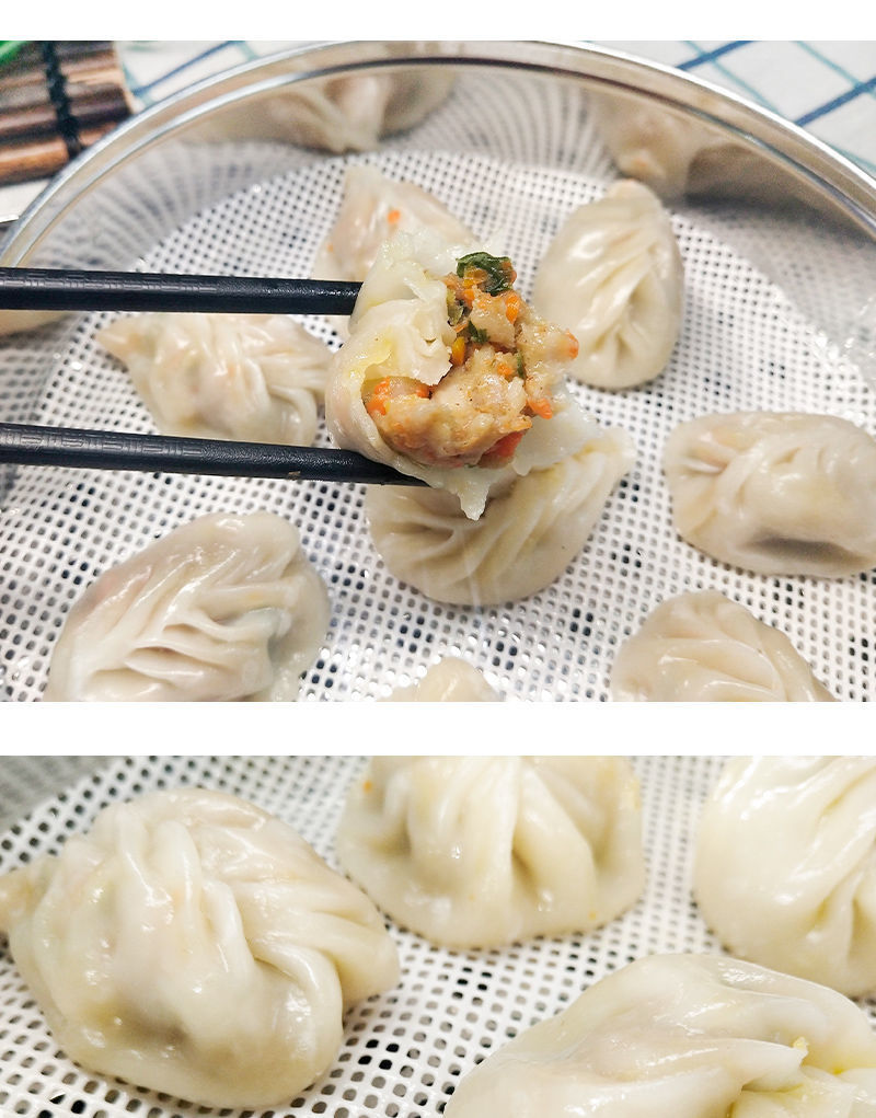 沙县小吃手工柳叶蒸饺煎饺子鲜肉水饺速冻饺子小笼包子早餐批发