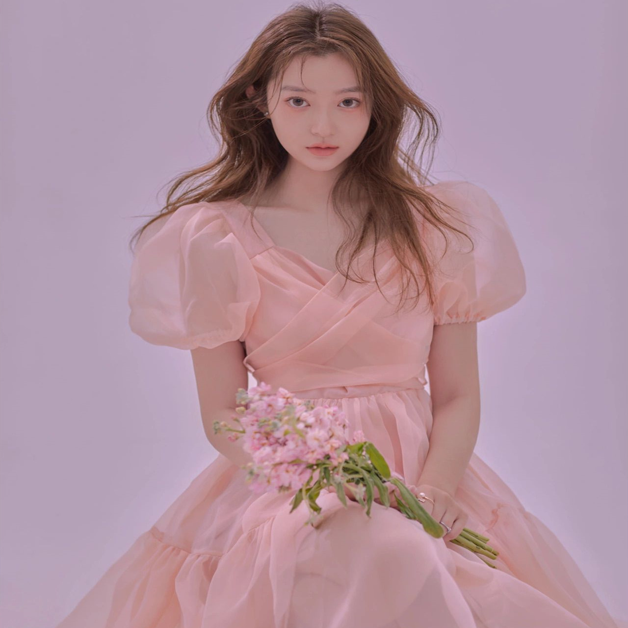 写真服装女超仙粉色连衣裙法式纯欲风个人艺术照影楼主题拍照服饰