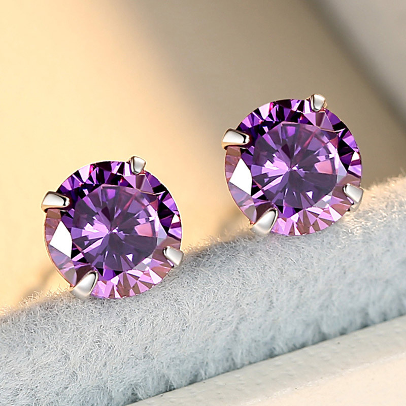 s925纯银四爪耳钉耳环女日韩简约学生森系小众设计耳饰品厂家货源