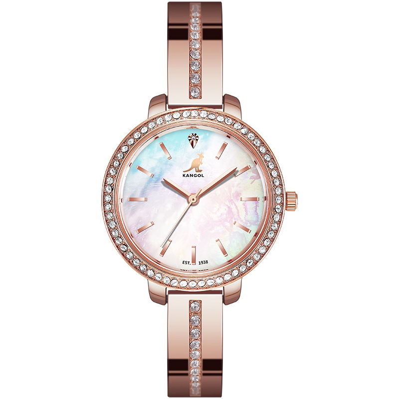 英国品牌坎戈尔袋鼠kangol全自动石英表女士手表学生防水-k801