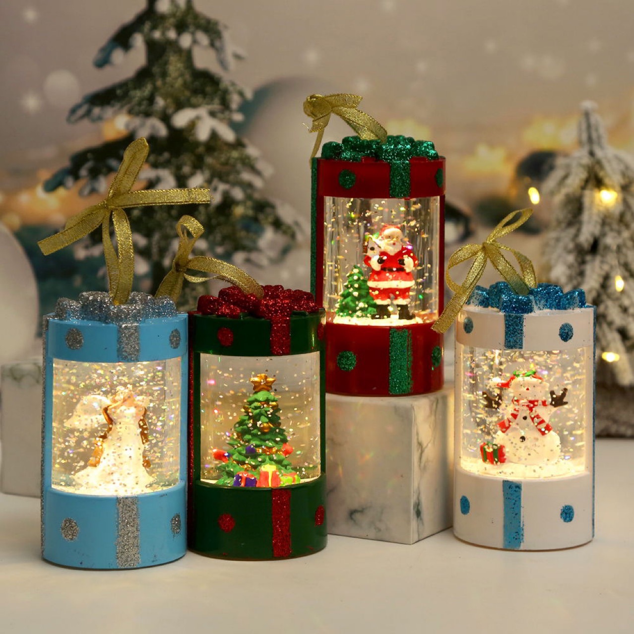 Christmas LED Light Sprinkle Gold Powder Water Injection Pack