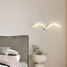 海鸥壁灯北欧现代简约客厅沙发背景墙灯个性创意主卧室床头led灯