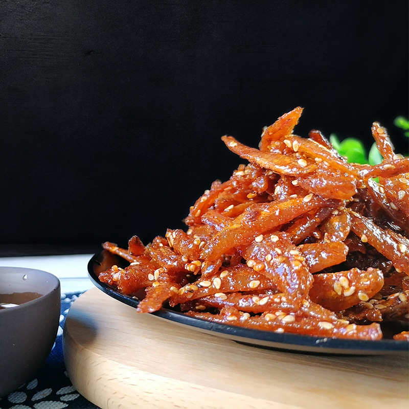 海味零食北海涠洲岛特产香辣银鱼仔芝麻小银鱼干麻辣小鱼袋装500g