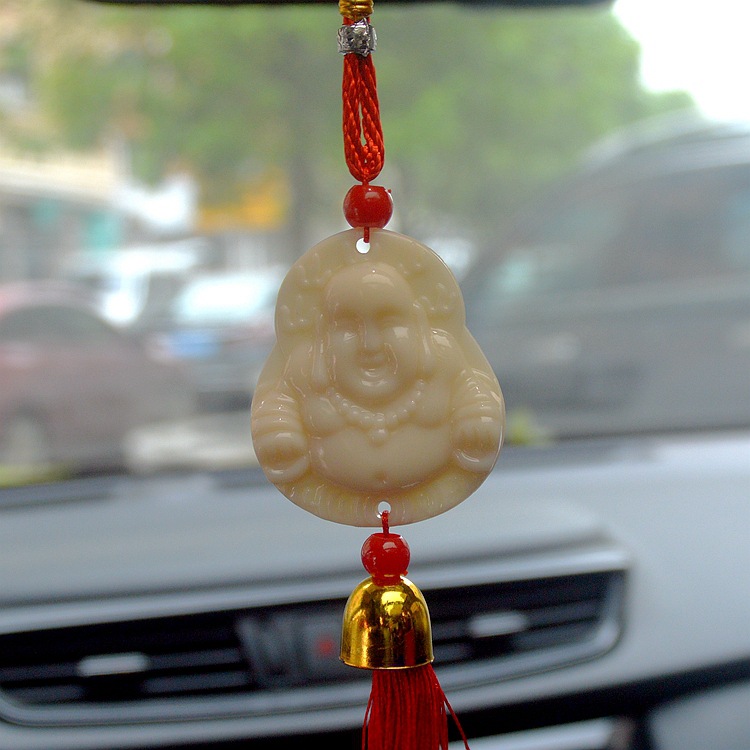 Gourd Ornaments Chinese Knot Automobile Hanging Ornament Wholesale Ground Push Guanyin Car Interior Hanging Accessories Rearview Mirror Decoration Car Pendant