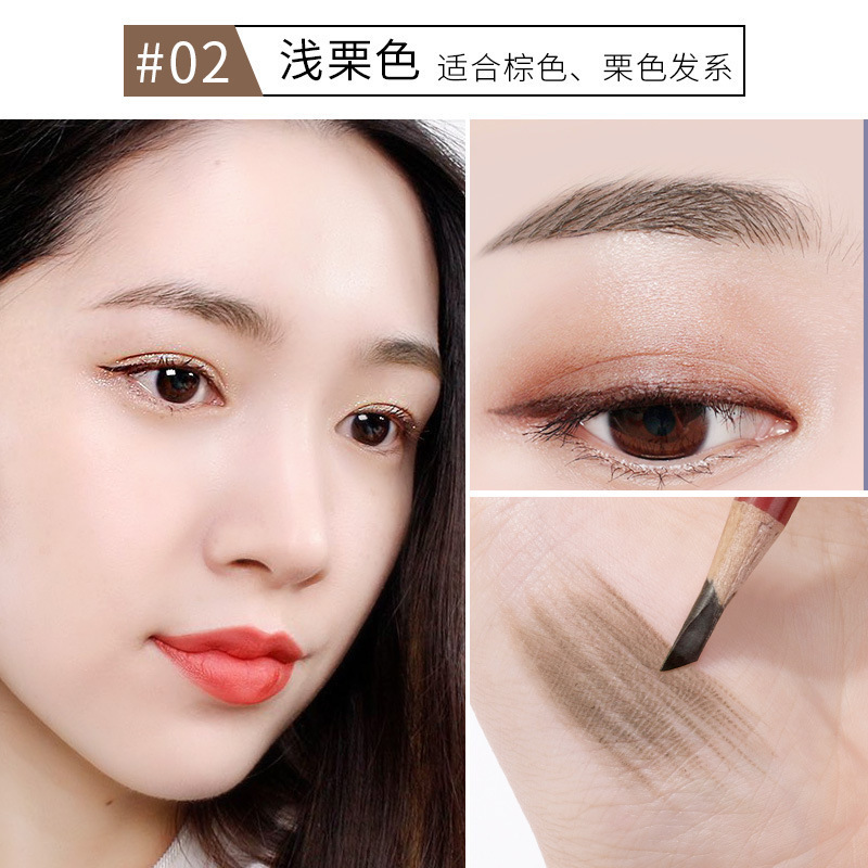 Eyebrow Maker Machete Hard Core Eyebrow Pencil Discoloration Resistant Distinct Look Eyebrow Novice Makeup Artist