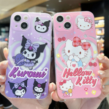 库洛米HelloKitty卡通适用iPhone15promax手机壳苹果15透明全包套