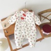 Female baby Cotton clip one-piece garment Hanfu cheongsam go out cotton-padded clothes Autumn and winter Happy New Year baby clothes new year Chinese style