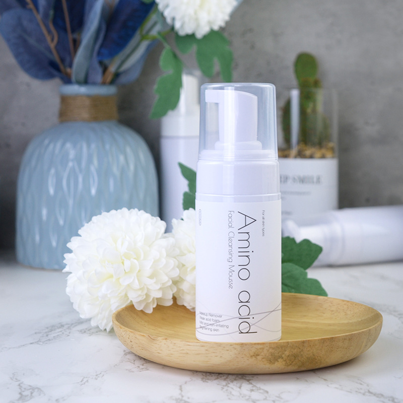 跨境小批量100ml 空白裸瓶 氨基酸洁面慕斯洁面泡泡弱酸性