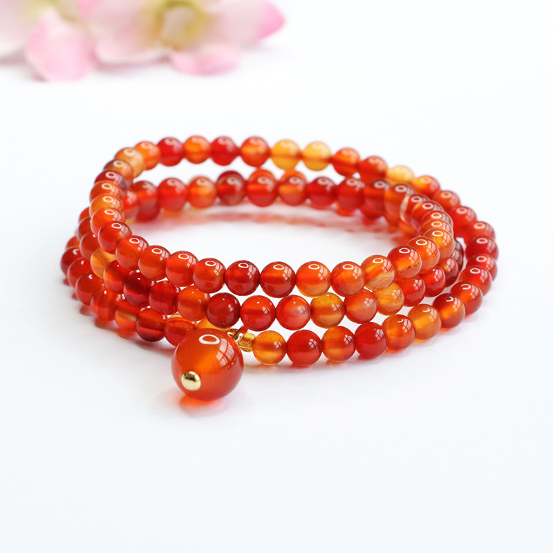 Yanyu Natural Red Agate Bracelet Chalcedony Jequirity Bean Bracelet Jewelry Factory Wholesale Generation Mn2090505