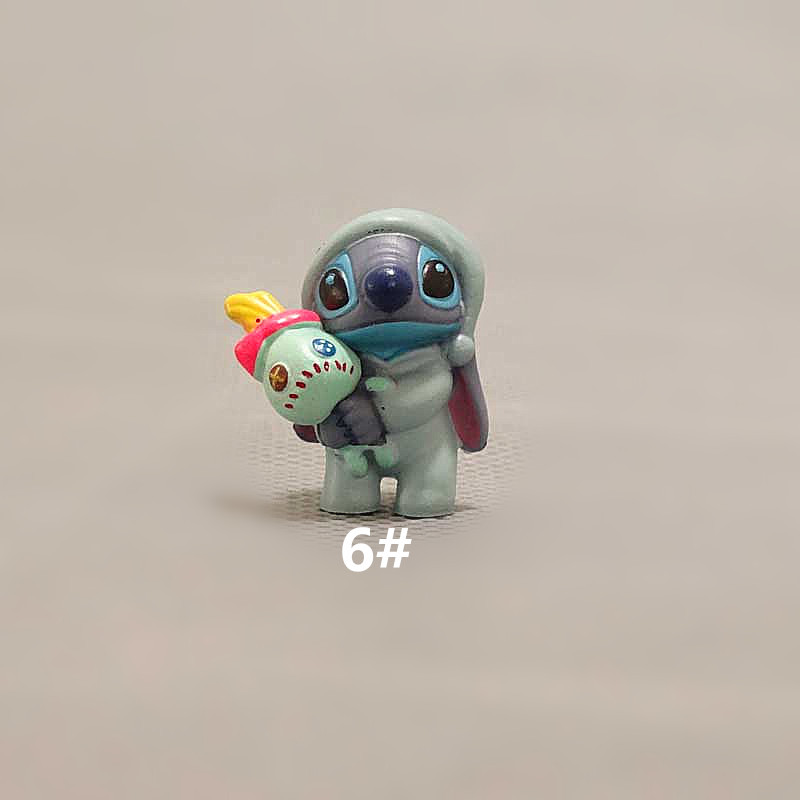 迷你版6款星际宝贝 抱小金史迪仔 公仔diy贴片材料 玩偶模型摆件