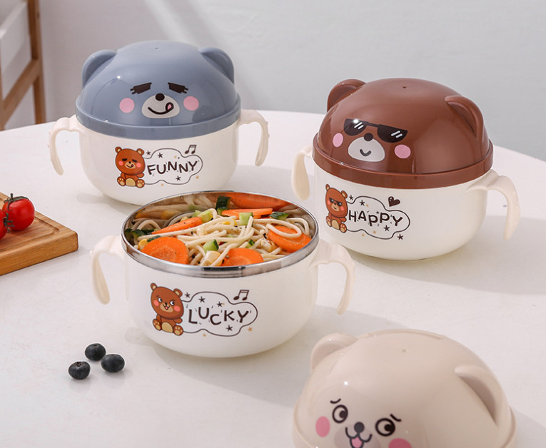 Stainless Steel Cartoon Instant Noodle Bowl