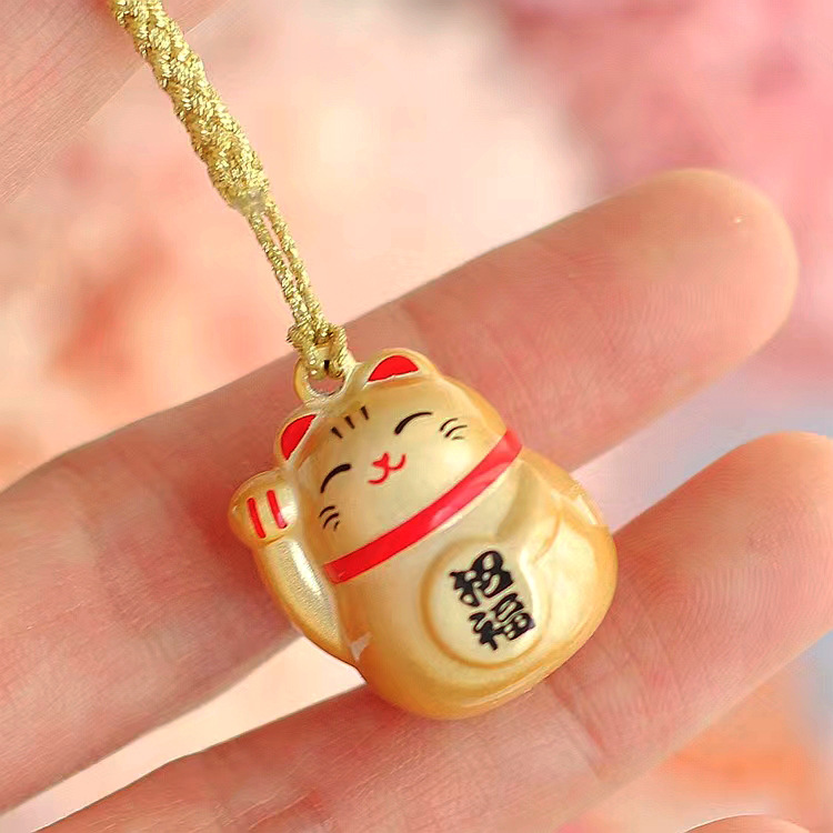 现货梦幻水琴水音铃日系招福御守开运招财招福猫封闭水琴铃铃铛