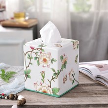轻奢陶瓷纸巾盒摆件茶几餐桌创意家居客厅工艺品抽纸盒大号纸抽盒