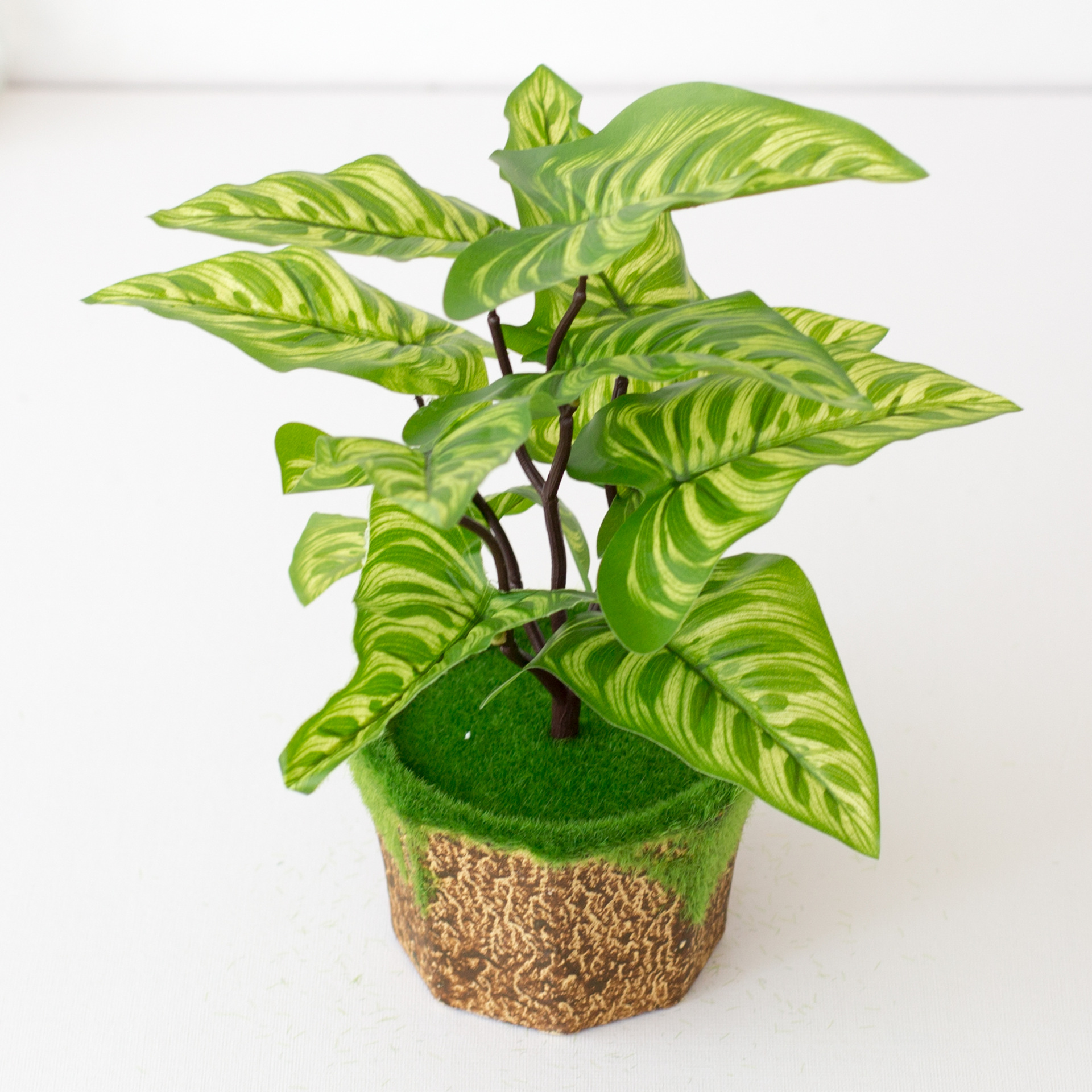 仿真盆栽植物仿真花纸浆叶仔盆景 居家装饰盆景绿植创意绿植摆件