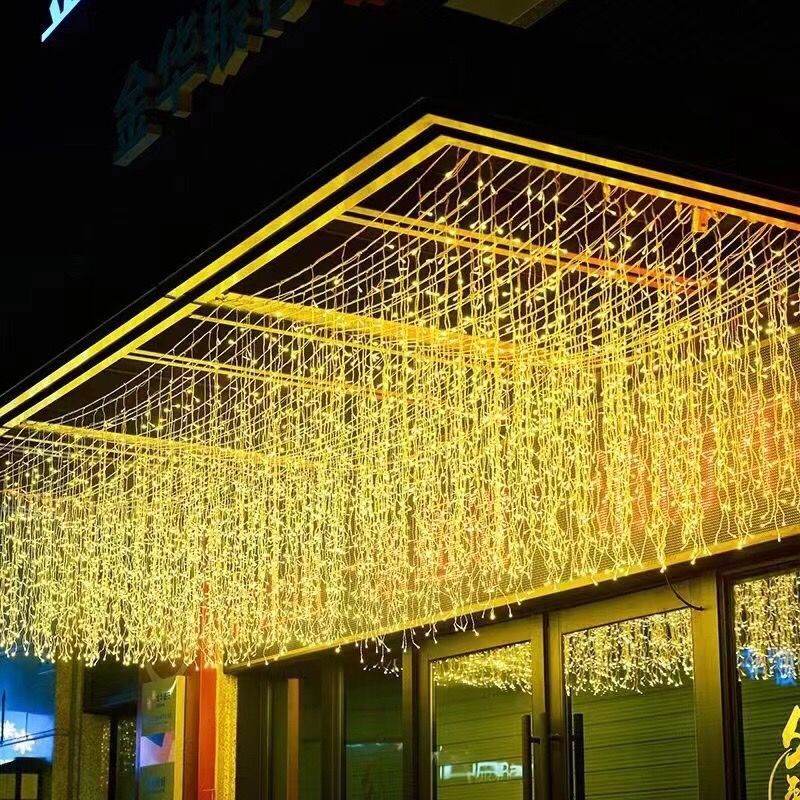 小彩灯led网红星星灯闪灯串灯满天星室内装修冰条窗帘瀑布挂灯