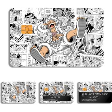 外贸热销塘厦四色轮转彩印防水pvc信用卡贴纸五档路飞