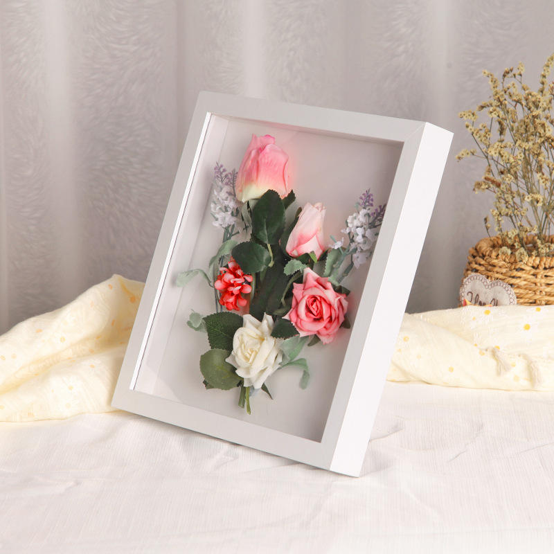 艾博干花相框diy立体玩具中空相框2cm收纳手工制作花束标本画框