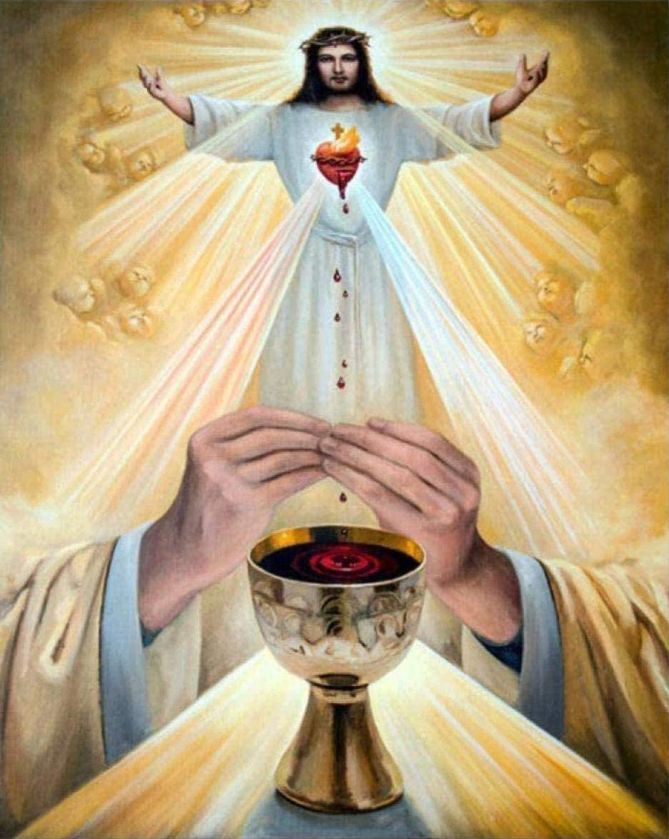 支持定制一件代发耶稣杯子双手满绣十字绣