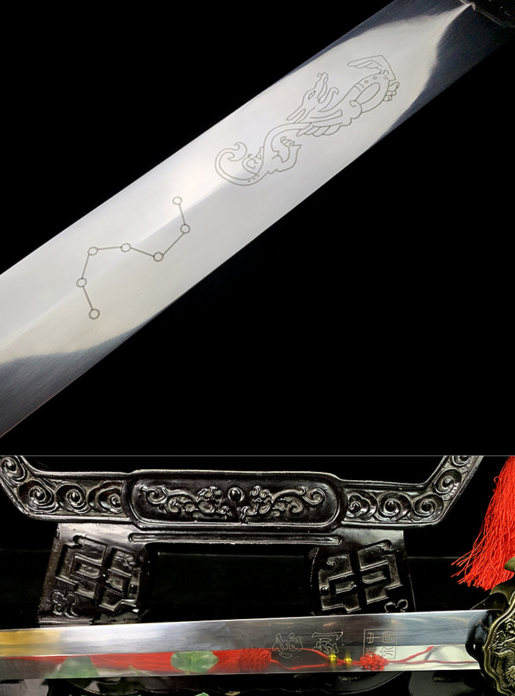 一件代发龙凤剑龙泉七星宝剑护宅礼品剑长剑硬剑冷兵器收藏未开刃