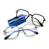 new pattern 6189 Ultralight TR90 Metal blend Blue light myopia glasses frame transparent pigment Plain glasses