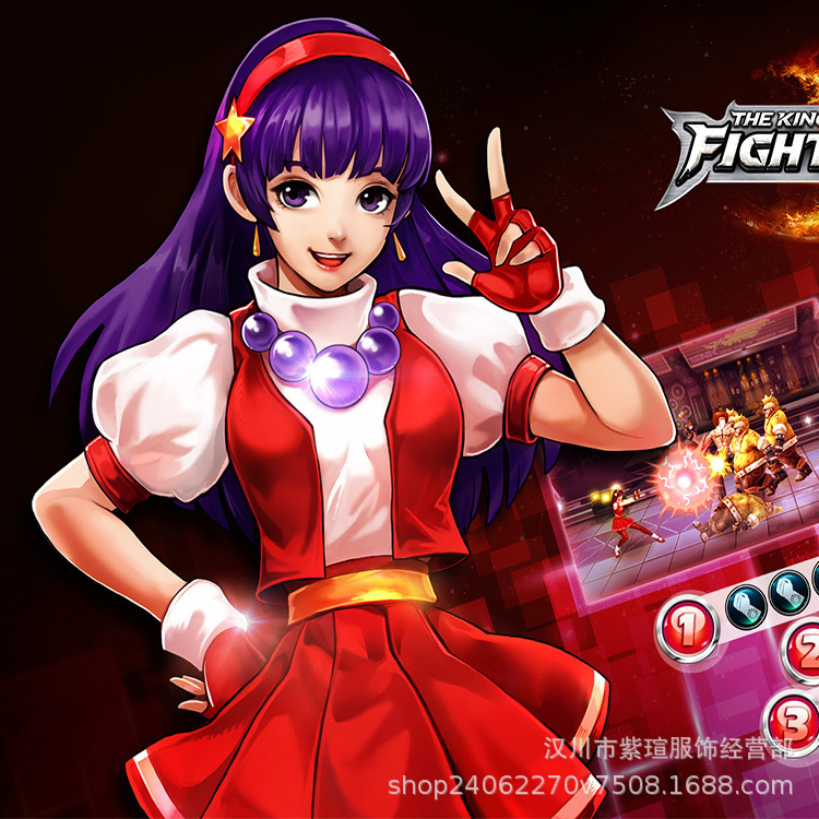 cosplay服装拳皇97kof ol校园风麻宫雅典娜cos可爱风短裙角色扮演