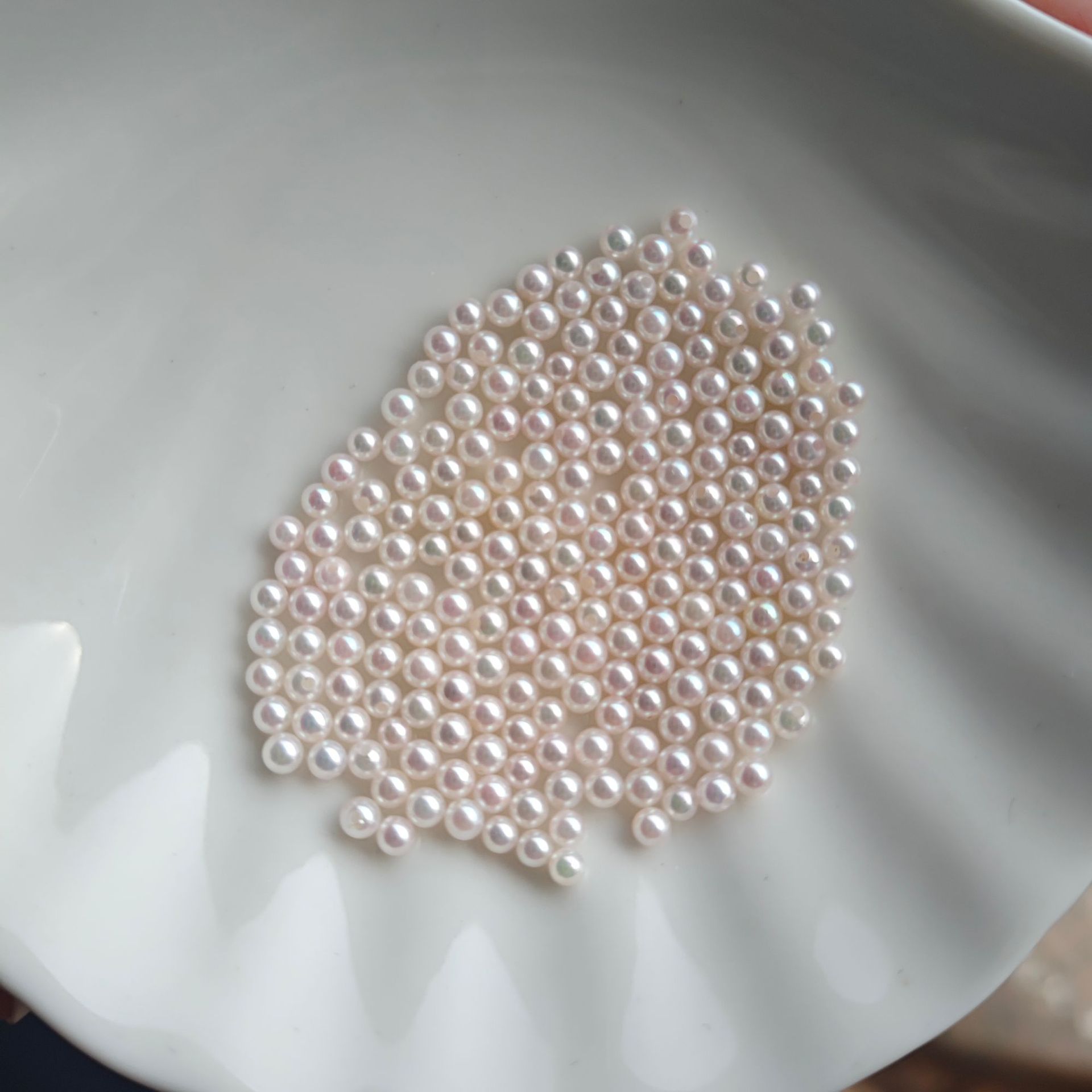 海水珍珠2-3mm小米珠mini正圆高光白透粉散珠裸珠-阿里巴巴