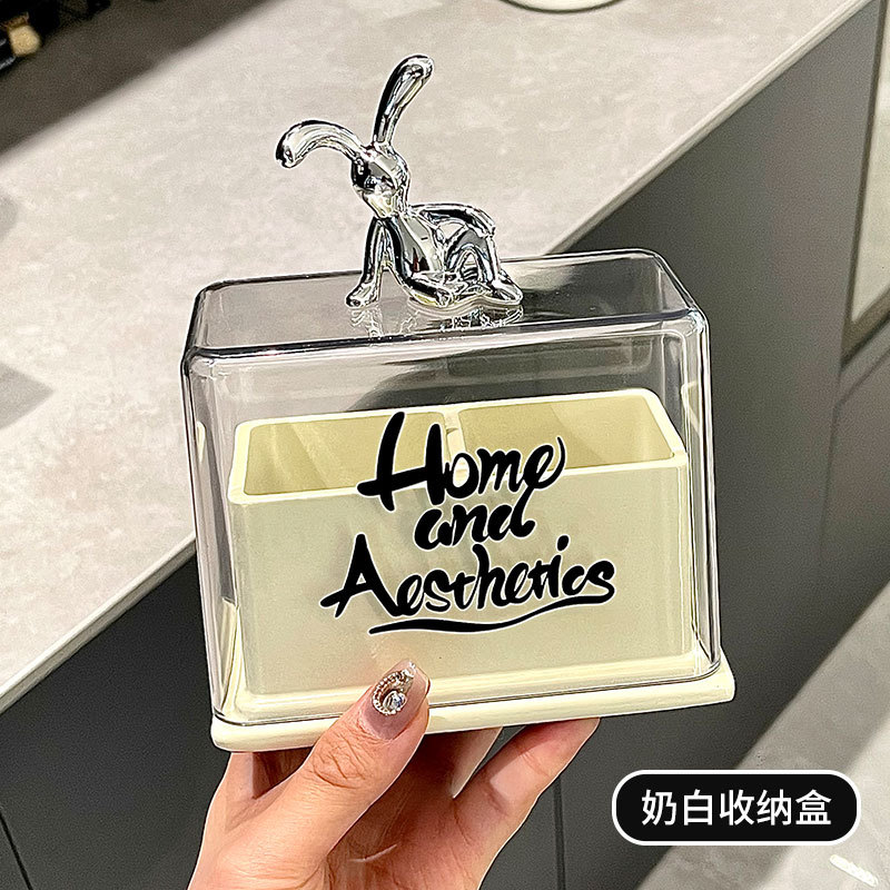 Good-looking Toothpick Box Cotton Box Modern Light Luxury Living Room Coffee Table Household Toothpick Holder Toothpick Tin Cotton Swab Storage Box