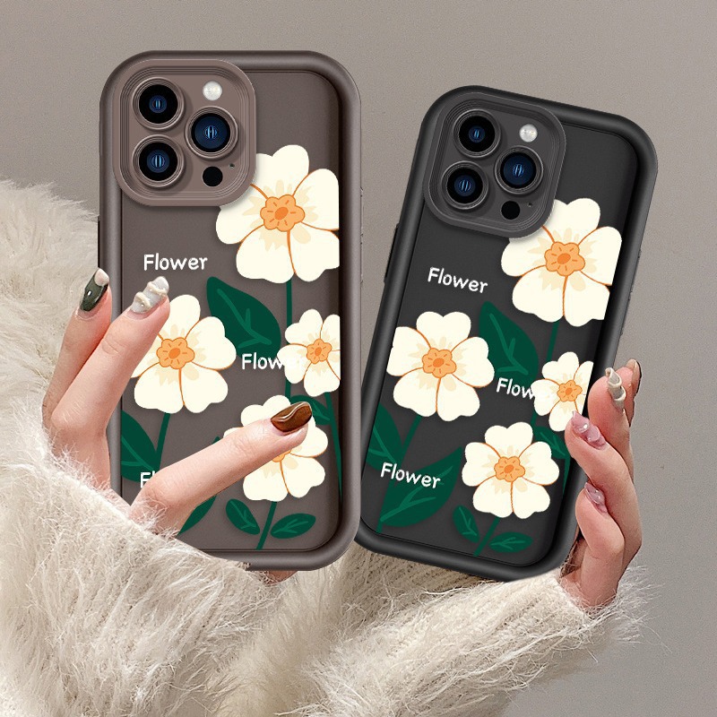 新款韩系花朵手机套iPhone15Promax全包镜头适用小米13手机壳批发