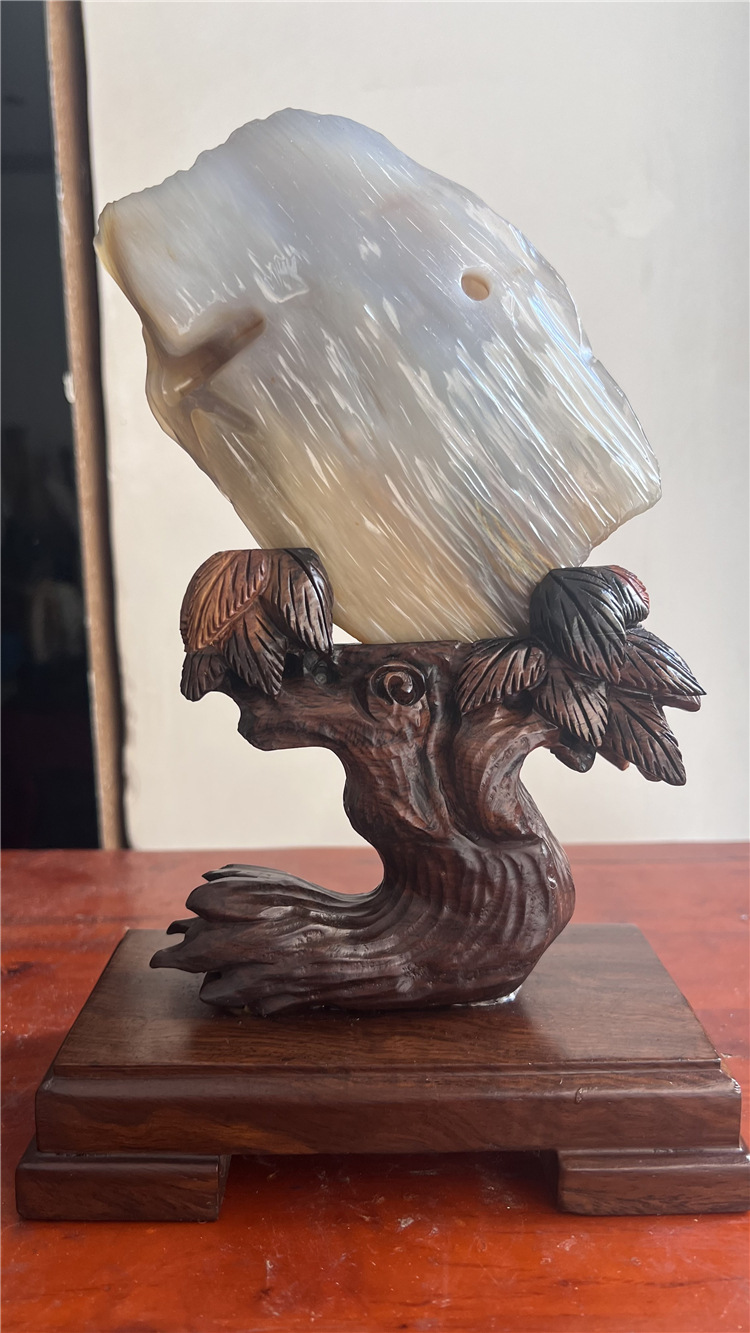 树化玉摆件天然树化石原石木化玉奇石木化石硅化木家居书房95327