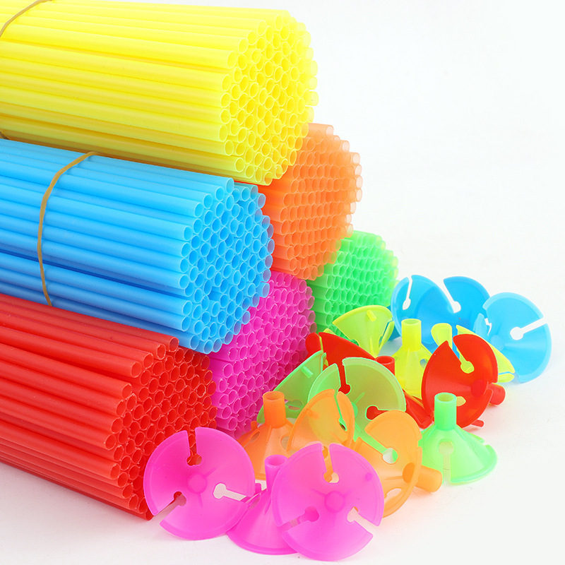 气球杆托气球配件新料气球杆托气球夹气球杯棒加强纯料地摊地推