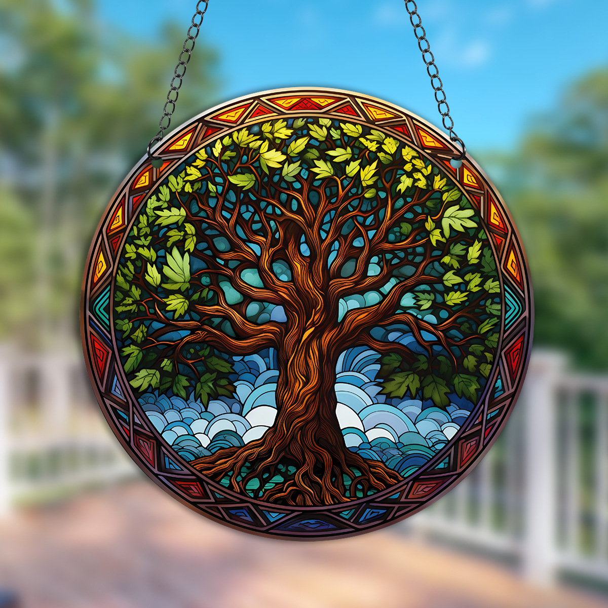 跨境热卖新品复活节生命树装饰家居客厅走廊门牌橱窗圣诞节挂件