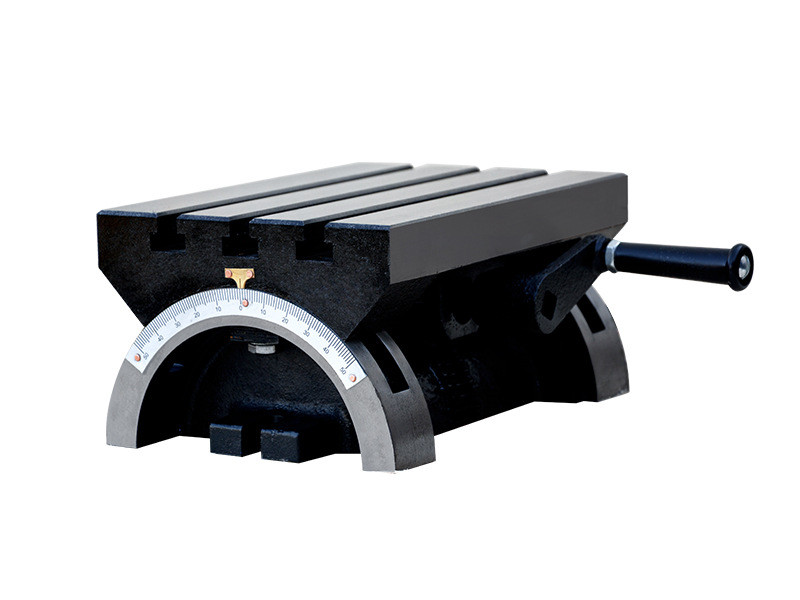 可调式角度可倾斜工作台小型铣床钻床优质铸铁精密旋转工作台