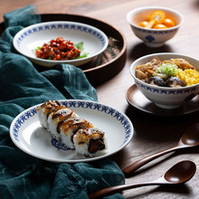 日式米饭碗家用陶瓷餐具套装吃饭碗盘子套装套碗创意瓷器个性碗盘