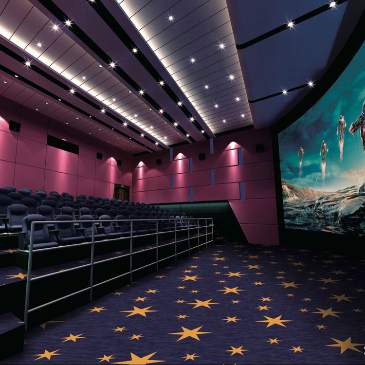 800克3d印花涤纶割绒时尚经典设计软装防火电影院星星地毯