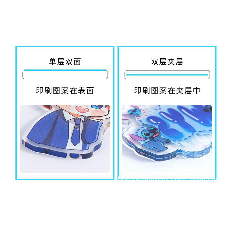 Acrylic Keychain Standee Creative Cartoon National Fashion Diy Pendant Key Chain Anime Celebrity Related Goods Ornaments