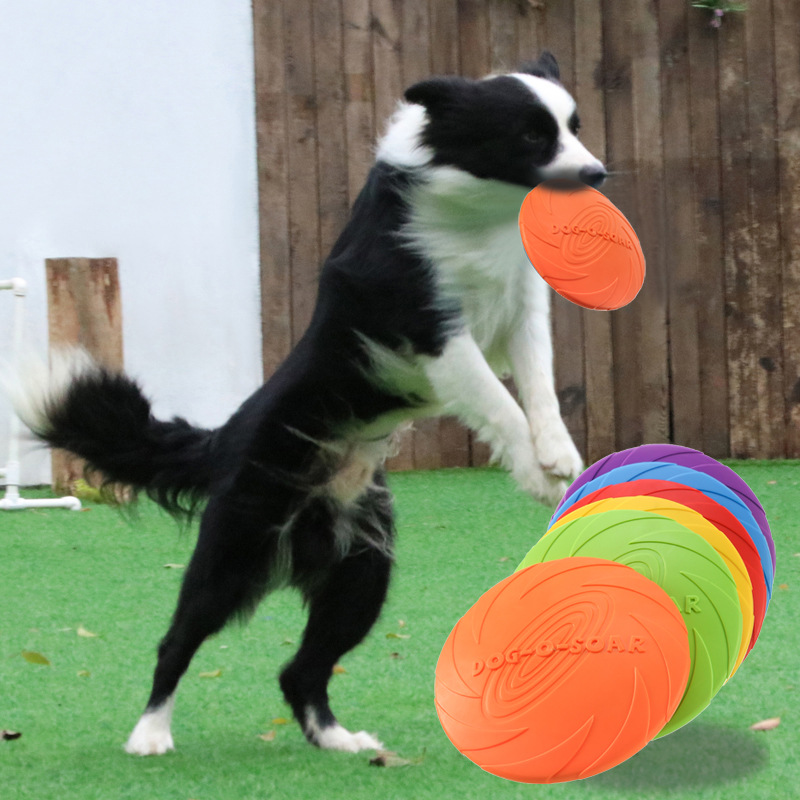 dog-o-soar dog frisbee pet frisbee toy dog bite-resistant frisbee floating training pet supplies