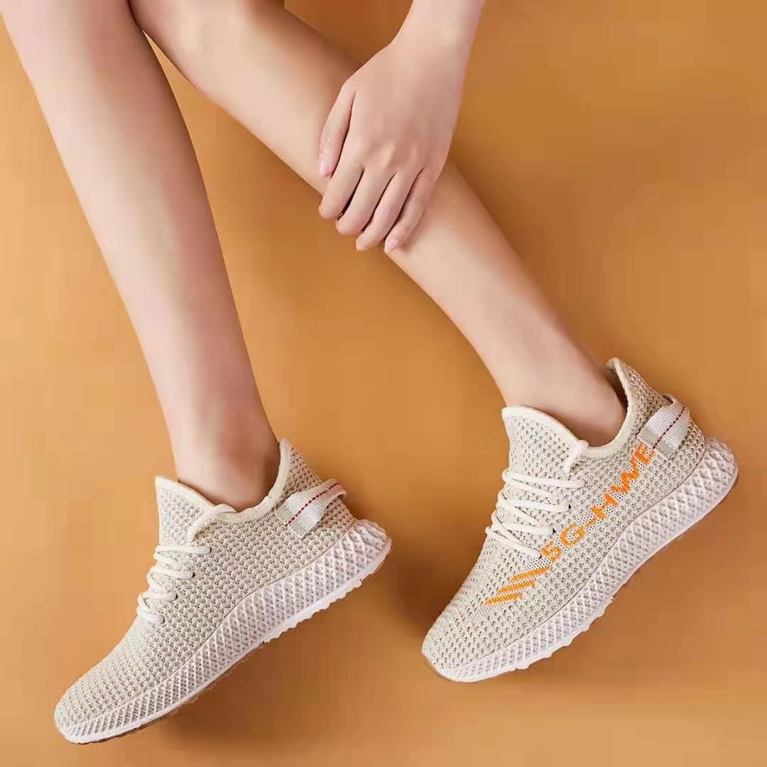 Women's Shoes 2023 New Single Layer Shoes Sports Style Casual Shoes Flying Woven Women's Casual Shoes Korean Style Women's Shoes Wholesale