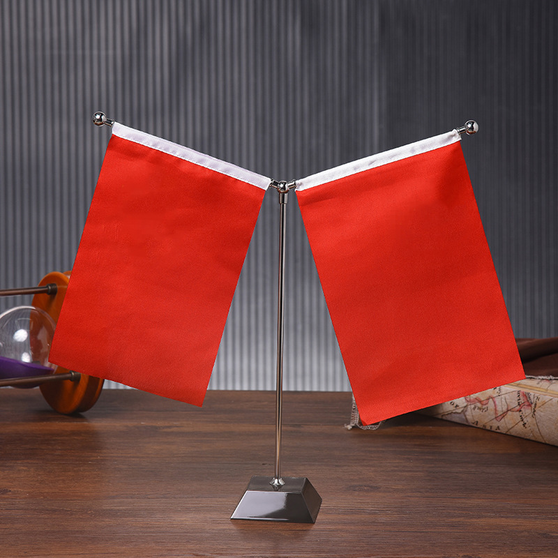 新款八角水晶底座 办公桌签约旗座y型台旗会议室桌面台旗厂家批发