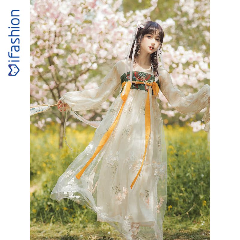 汉服连衣裙少女仙气小个子国风汉素改良齐胸襦裙夏古风裙子日常